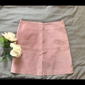Pink Suede MiniSkirt